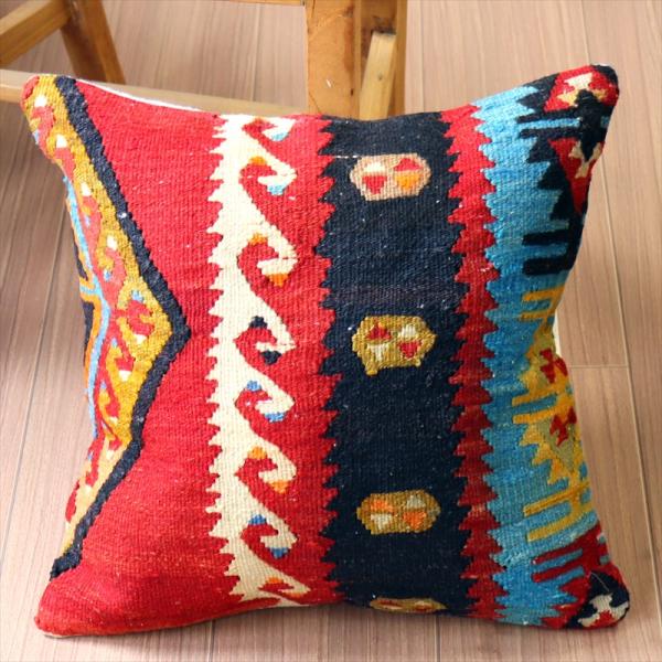 オールドキリム クッションカバー 40×40cm シワス シャルキュスラ Old Kilim Cus...