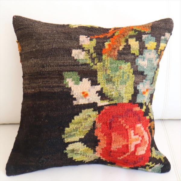 オールドキリム クッションカバー 40×40cm モルダヴィア Old Kiilim Cushion