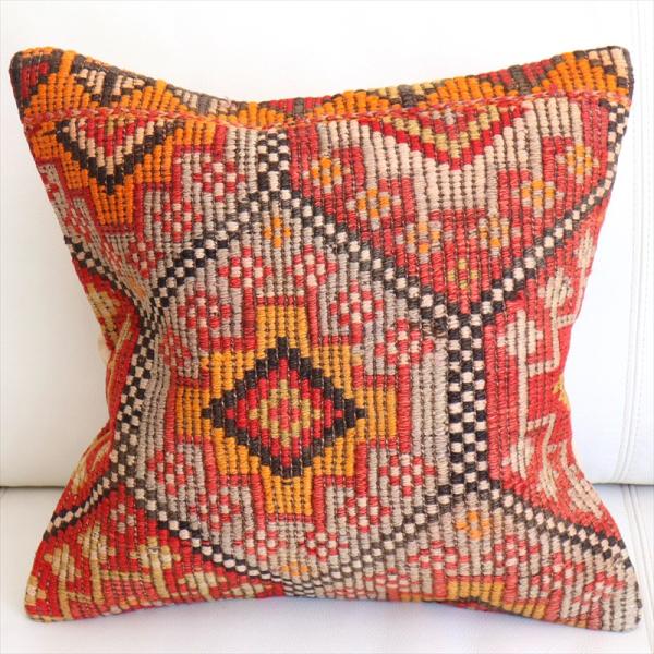オールドキリム クッションカバー 40×40cm ムート ジジム Old Kiilim Cushio...