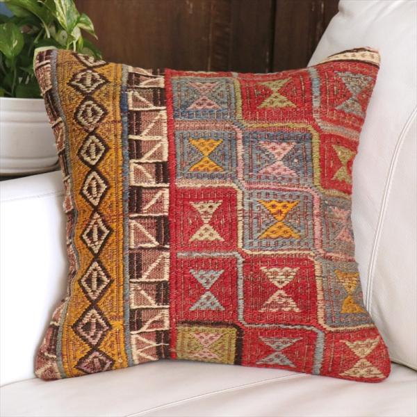 オールドキリム クッションカバー 40cm角 40×40cm アフィヨン ジジム