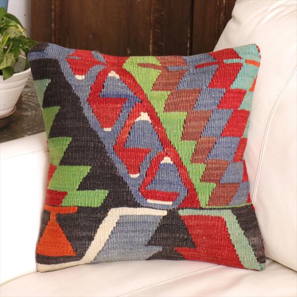 オールドキリム クッションカバー 40cm角 40×40cm エシュメ