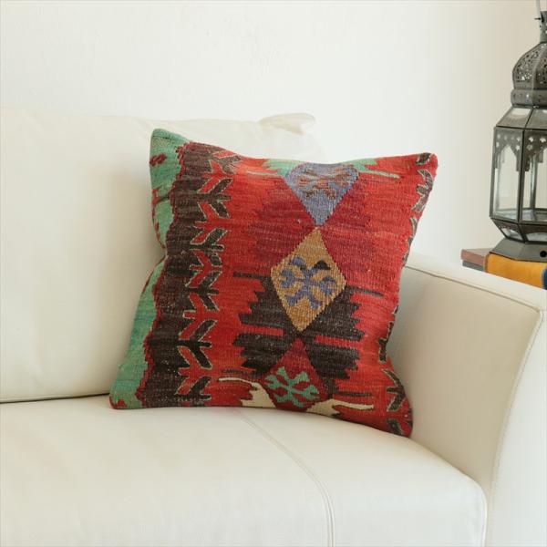 オールドキリム 40cm角クッションカバー 40×40cm エミルダ Old Kilim Cushi...