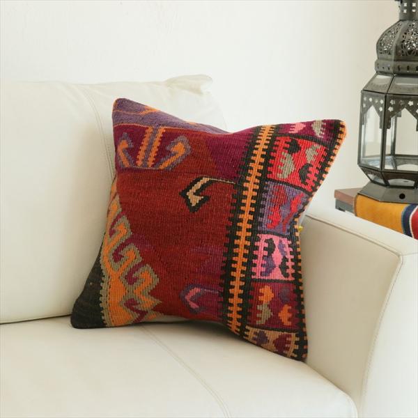オールドキリム 40cm角クッションカバー 40×40cm カルス Old Kilim Cushio...