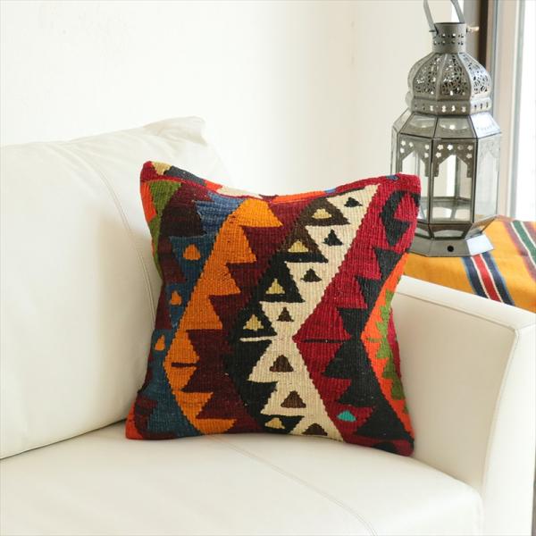 オールドキリム 40cm角クッションカバー 40×40cm エシュメ Old Kilim Cushi...