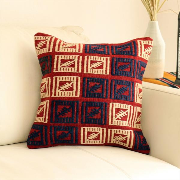 オールドキリムクッションカバー 40×40cm バルケスィル・ジジム Old Kilim Cushi...