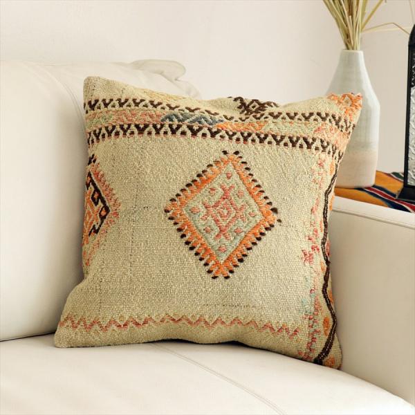 オールドキリムクッションカバー 40×40cm 刺繍のようなジジム Old Kilim Cushio...