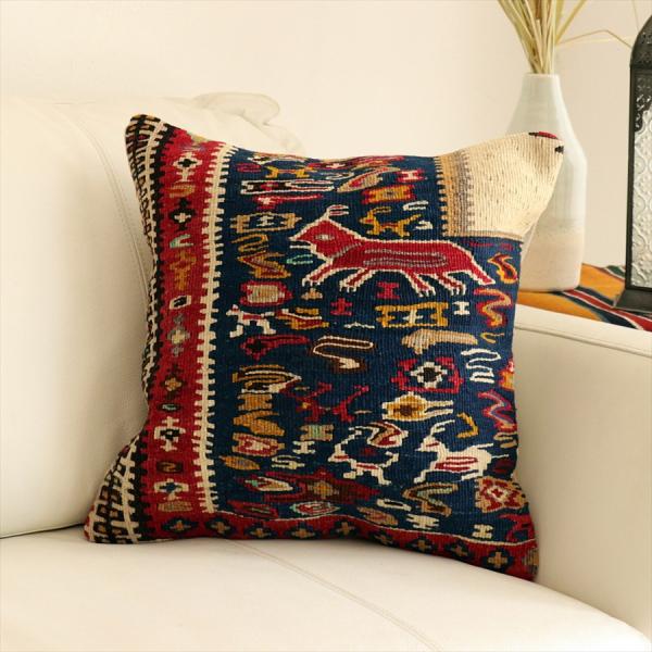オールドキリム クッションカバー 40×40cm セネ Old Kiilim Cushion