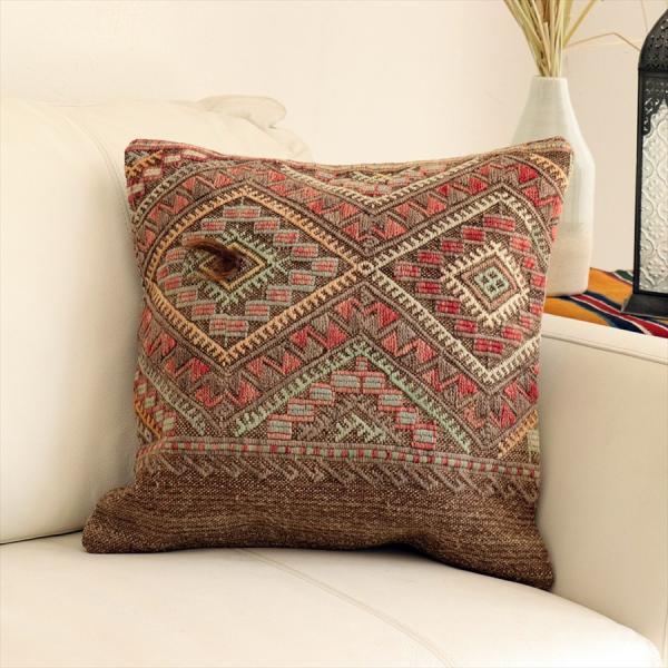 オールドキリムクッションカバー 40×40cm 刺繍のようなジジム Old Kilim Cushio...