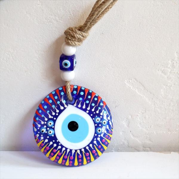 ナザルボンジュウ ハンドペイント 直径9cm　1点もの