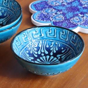 トルコ 手書き絵皿 直径31cm 飾り絵皿 ブルーフラワー ミュージアム