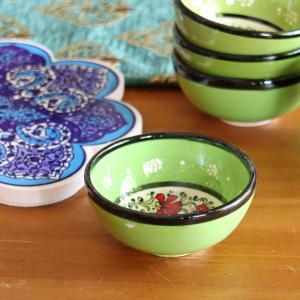 トルコ雑貨 トルコ陶器 キュタフア陶器 小皿 豆皿 ハンドメイド
