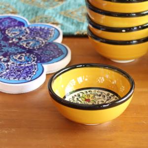 トルコ雑貨 トルコ陶器 キュタフア陶器 小皿 豆皿 ハンドメイド