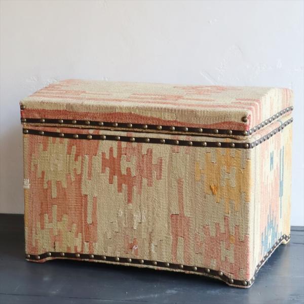 オールドキリム木製家具 宝箱Ｌサイズ シワス Ｗ46×Ｈ34×Ｄ34cm