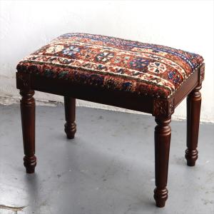 オールドキリムスツール 直径35×H29cm ラウンド イーブルアイ キリム