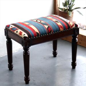 オールドキリムベンチスツール　椅子 楽天市場】【15%OFFクーポン対象品】オールドキリムスツールベンチ H52