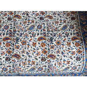 ペルシャ更紗 イラン手染め布 195x132c...の詳細画像3