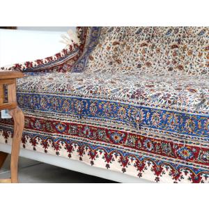ペルシャ更紗 イラン手染め布 195x132c...の詳細画像4