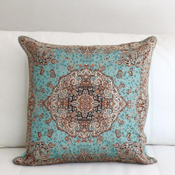 テルメクッションカバー/ペイズリーミントグリーン