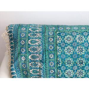 ペルシャ更紗 イラン手染め布 196x132c...の詳細画像4