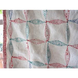 インド カンタ刺繍 パッチワーク/ラリーキルト...の詳細画像4