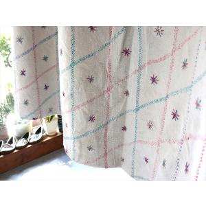 インド カンタ刺繍 パッチワーク/ラリーキルト...の詳細画像4