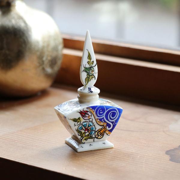 キャメルボーン ハンドペイントのインク瓶 チューリップ　トルコ雑貨