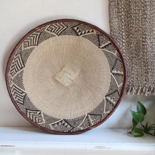 ジンバブエ　ヤシの繊維で編んだバスケット Zimbabwe Binga Basket　現品お届け