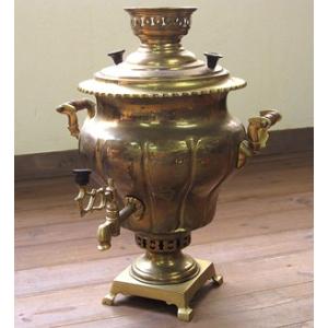 木炭で湯を沸かすクラシカルな茶器ロシアン サマワール 送料無料 kdsm_送料無料