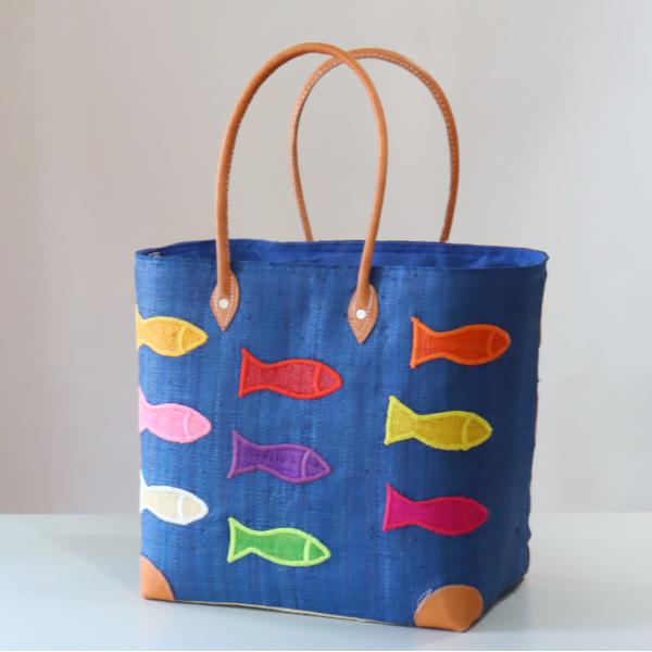 マダガスカル ラフィアのバッグ Lサイズフレンチ マルシェ バッグ/French Marche Ba...