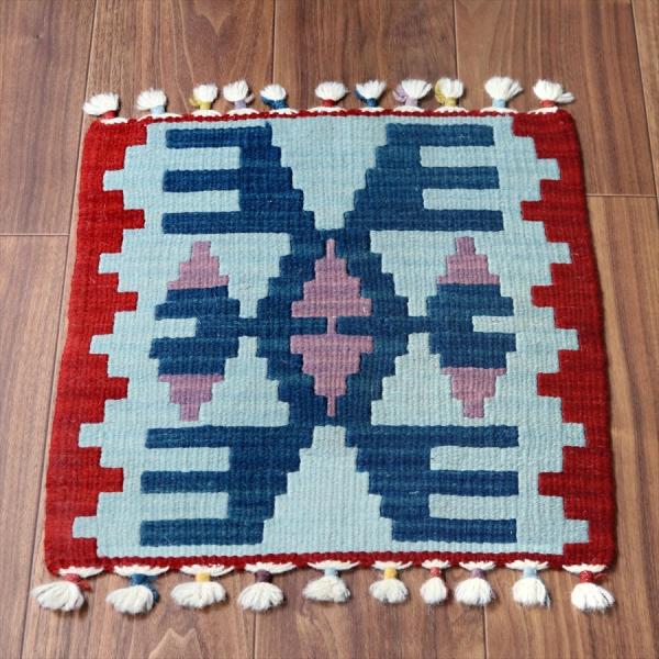 トルコのカイセリキリム ミンダーサイズ 42x39cm トルコキリム手織り ウール１００％