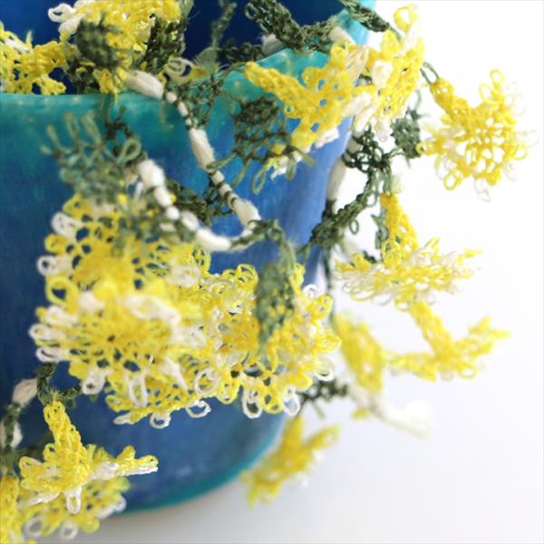 イーネ オヤ 一連 立体モチーフ レモンイエロー 40個ジンジメ