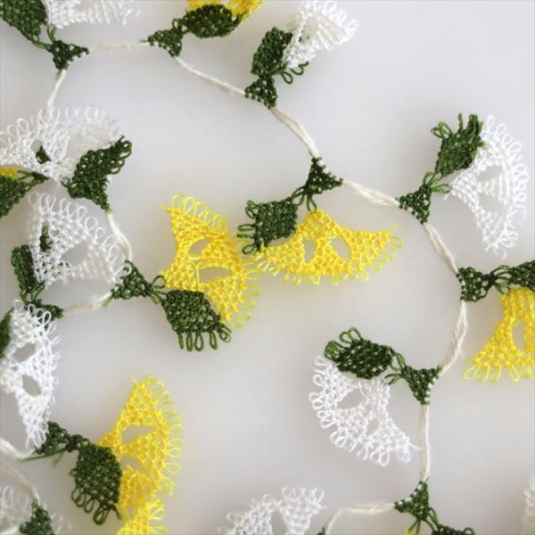 イーネ オヤ 一連 平面モチーフ 月の花 アイチチェイ 40個