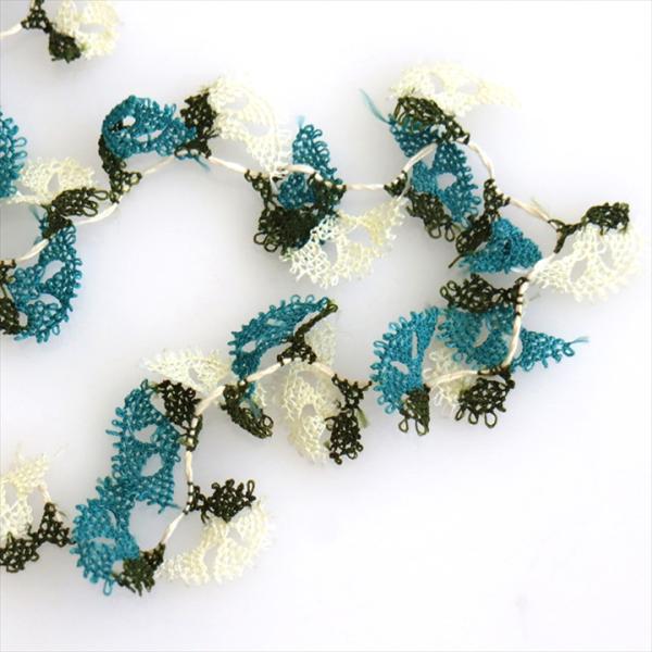 イーネ オヤ 一連 平面モチーフ 月の花 アイチチェイ 40個