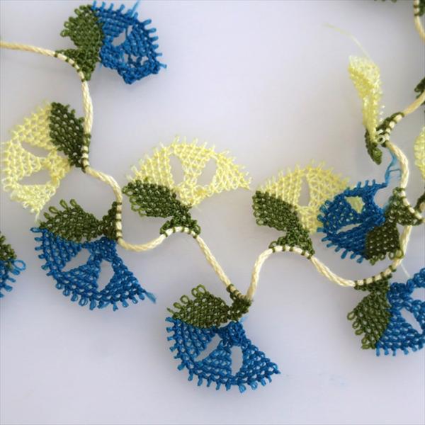 イーネ オヤ 一連 平面モチーフ 月の花 アイチチェイ 39個