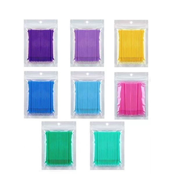 ８００本 マイクロアプリケーター（マイクロブラシ）化粧道具 極細綿棒 まつげブラシ マスカラブラシ ...