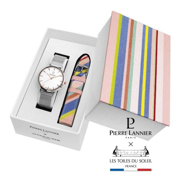 新品 ピエールラニエ カタラン グルモンディーズ シルバー×ホワイト メッシュウォッチセット P38...