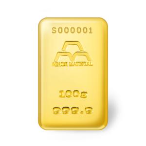 純金 インゴット 24金 Au 100g ゴールド バー 日本マテリアル 新品 K24 バー 金 延べ棒 金塊 金の延べ棒 公式国際ブランド