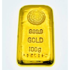 新品 徳力本店 純金 インゴット ingot 100g 純金 正規保存袋付 ゴールド 公式国際ブランド 金塊 金延べ棒