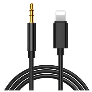 AUX オーディオ ケーブル iphone ブラック 黒　音楽再生