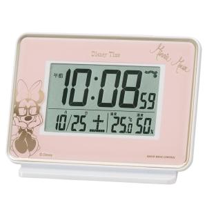 セイコー SEIKO FD466P 目覚まし時計 ディズニータイム ミニー 電波時計 デジタル アラーム カレンダー 温度計 湿度計 スヌーズ｜ippin-seiko-clock