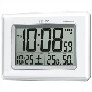 【美品】セイコー 掛け置き時計/カレンダー＆六曜表示/電波デジタル時計/温湿度計 壁掛け時計 電波時計 デジタル 掛け時計 見やすい 大型液晶 日付