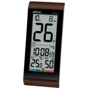 セイコー SEIKO SQ431B 置き時計 掛置兼用時計 壁掛け時計 掛け時計 電波時計 デジタル アラーム カレンダー 温度計 湿度計｜ippin-seiko-clock