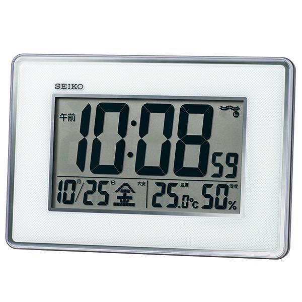 セイコー SEIKO SQ443S 置き時計 掛置兼用時計 壁掛け時計 掛け時計 電波時計 デジタル...