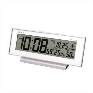 セイコー SEIKO SQ762W 目覚まし時計 電波時計 デジタル アラーム カレンダー 温度計 スヌーズ｜ippin-seiko-clock