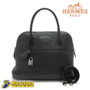 HERMES エルメス　ボリード35 ハンドバッグ　◻︎C刻印　ブラック HERMES エルメス ボリード35 2WAYハンドバッグ リセ ブラック/シルバー