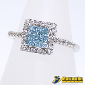 K18WG ホワイトゴールド ダイヤ0.35ct リング 指輪 レディース 14号  