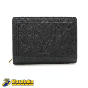 【ルイヴィトン】LOUIS VUITON ポルトフォイユ クレア M80151 ICチップ コンパクトウォレット アンプラント ブラック 24r364