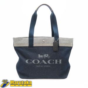 雪*様 COACH コーチ トートバッグ デニム ブルー ロゴ F25902 COACH コーチ F25902 ロゴ デニム バッグ トートバッグ