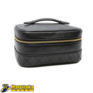【シャネル ビコローレ バニティバッグ】ブラック ゴールド金具 45番台 7桁 ヴィンテージ ハンドバッグ CHANEL 中古