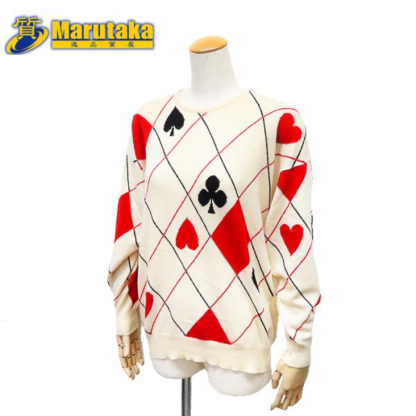 Bryant OF SCOTLAND トランプ柄 アーガイル カシミヤ クルーネック セーター #1...